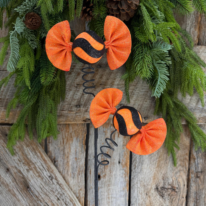 23" Orange Halloween Lollipop Spray, Halloween Floral Spray
