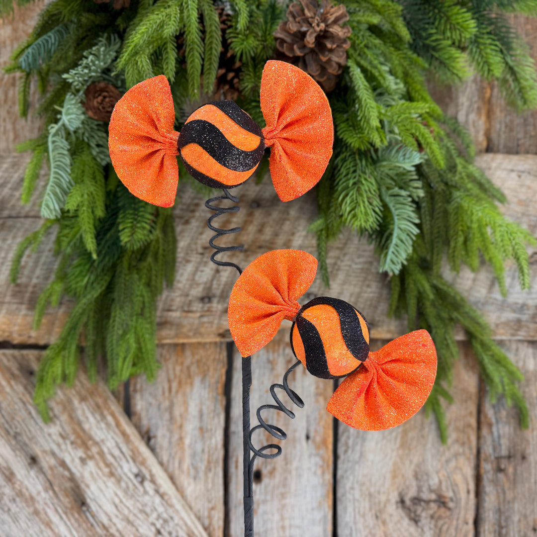 23" Orange Halloween Lollipop Spray, Halloween Floral Spray