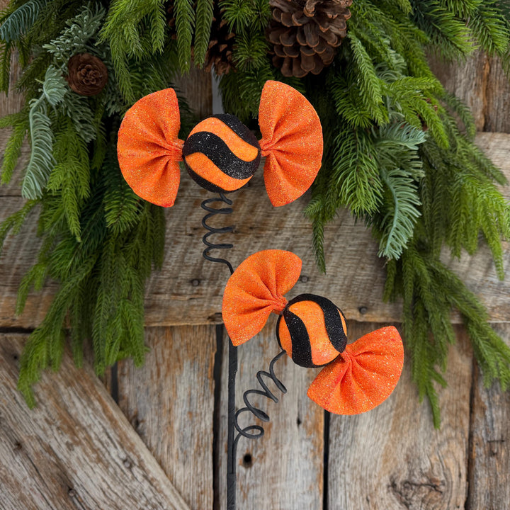 23" Orange Halloween Lollipop Spray, Halloween Floral Spray