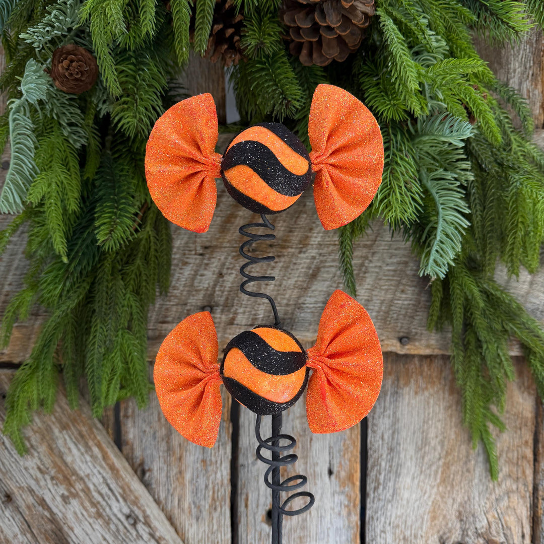23" Orange Halloween Lollipop Spray, Halloween Floral Spray