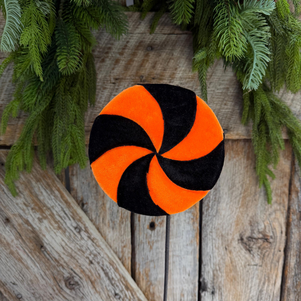 20" Black Orange Halloween Lollipop, Halloween Floral Supply, 57386ORBK