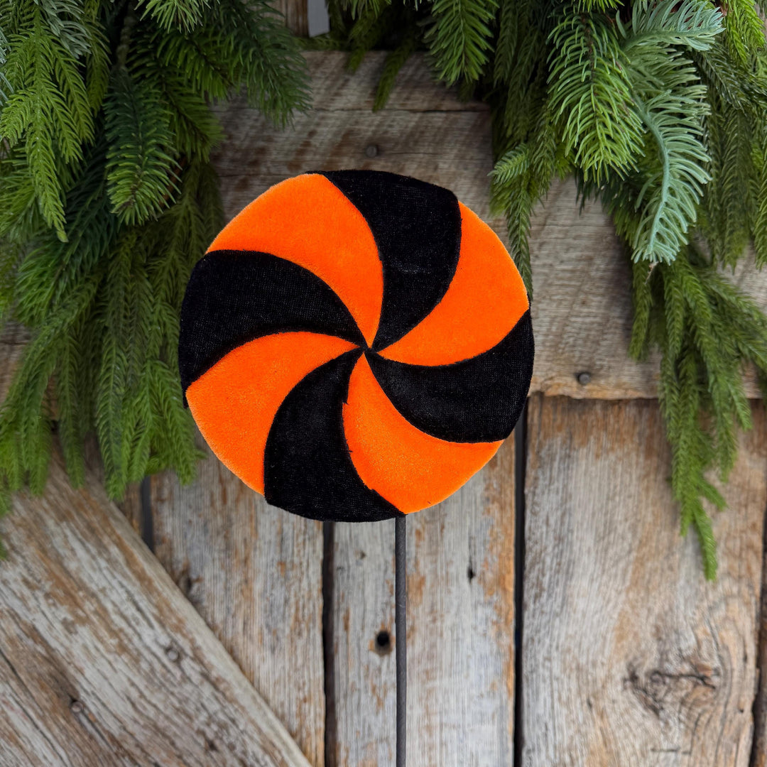 20" Black Orange Halloween Lollipop, Halloween Floral Supply, 57386ORBK