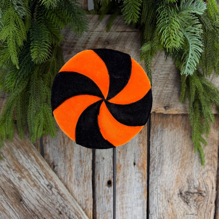 20" Black Orange Halloween Lollipop, Halloween Floral Supply, 57386ORBK
