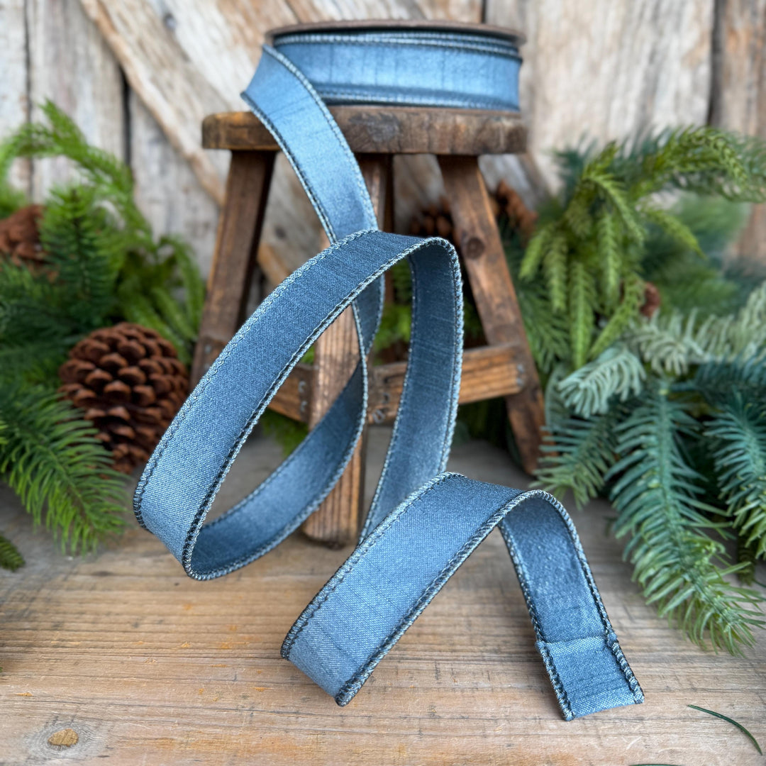 1" Steel Blue Ribbon, Farrislk Silky Sheen Ribbon, SR154-17