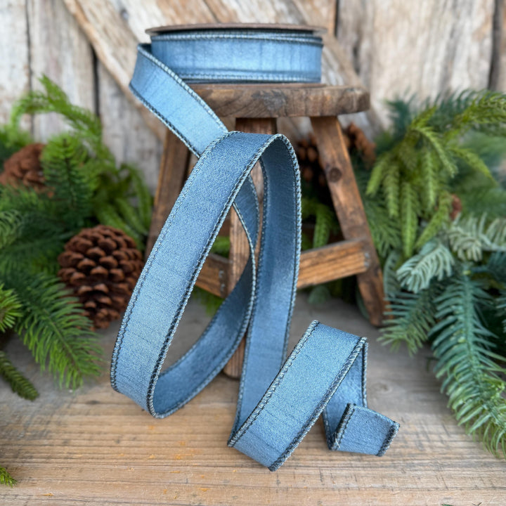 1" Steel Blue Ribbon, Farrislk Silky Sheen Ribbon, SR154-17