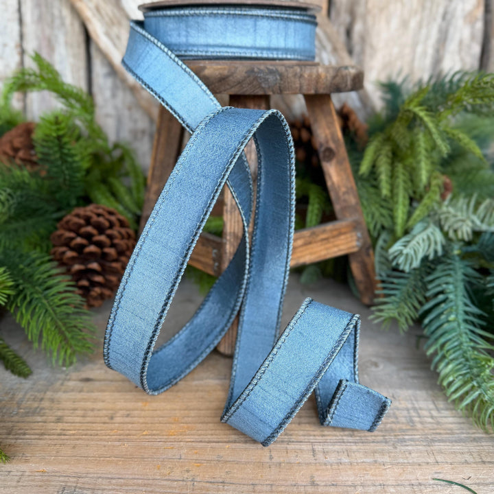 1" Steel Blue Ribbon, Farrislk Silky Sheen Ribbon, SR154-17