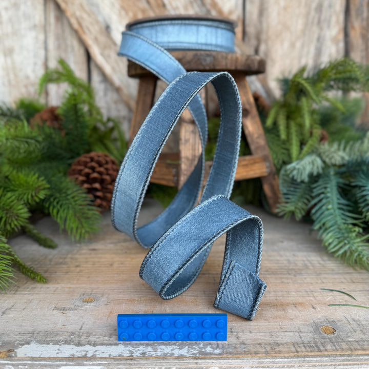 1" Steel Blue Ribbon, Farrislk Silky Sheen Ribbon, SR154-17