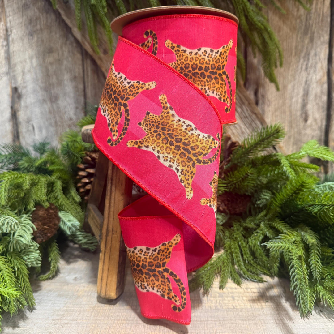 4" Tiger Rug Ribbon, Animal skin ribbon