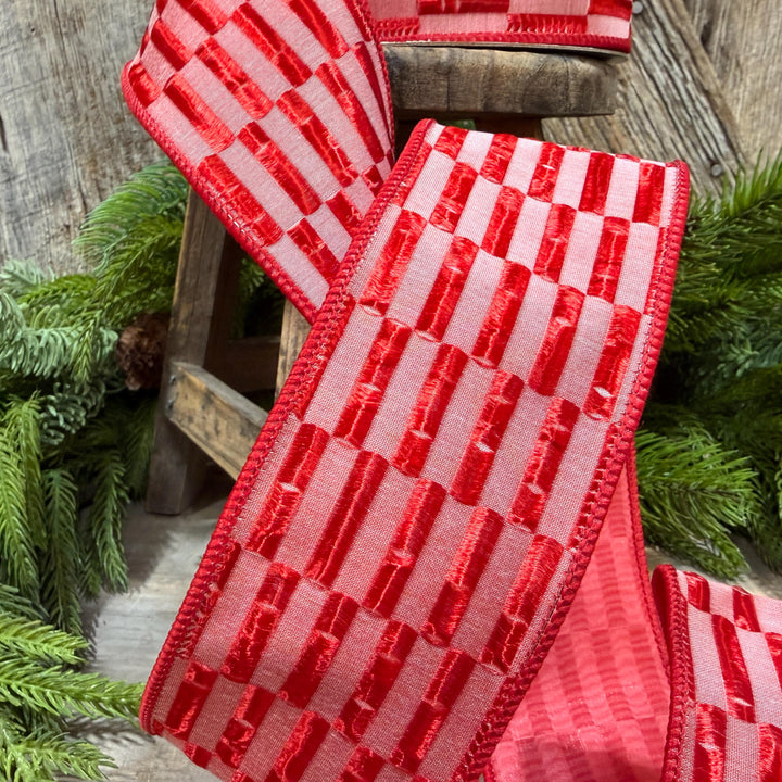 2.5" Red RIbbon, Red Zellige Ribbon