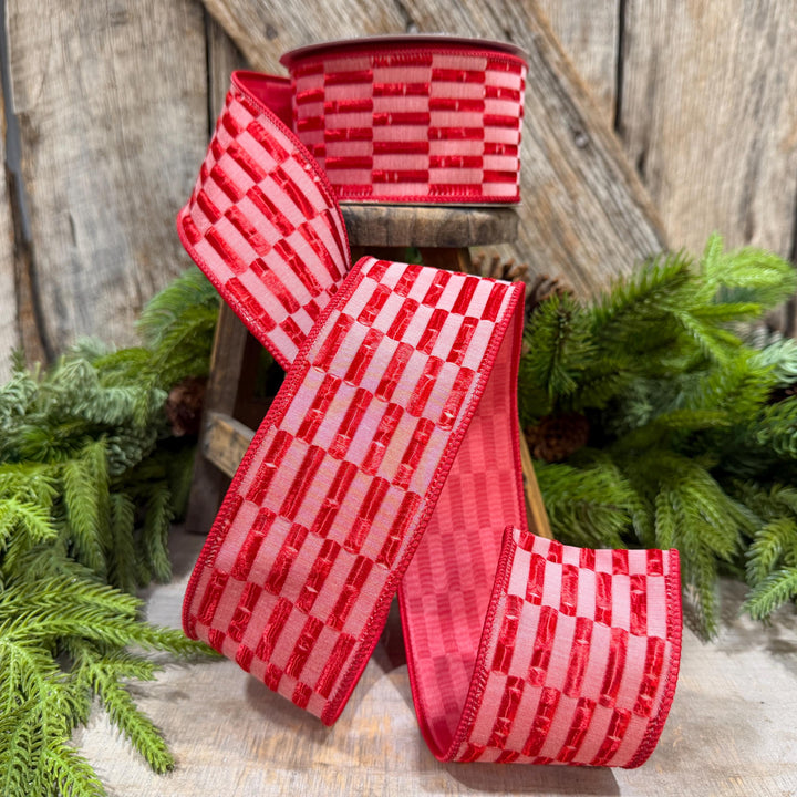 2.5" Red RIbbon, Red Zellige Ribbon