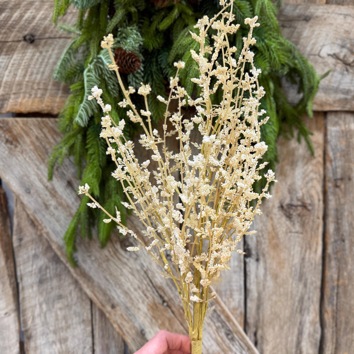 28" Natural Gypso Spray, Cream Baby’s Breath Floral Stem
