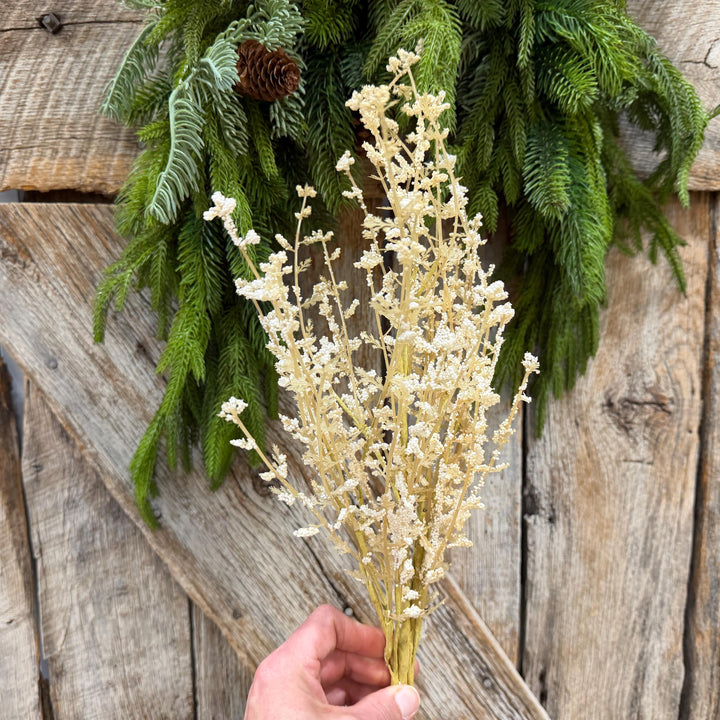 28" Natural Gypso Spray, Cream Baby’s Breath Floral Stem, Artificial Filler Spray
