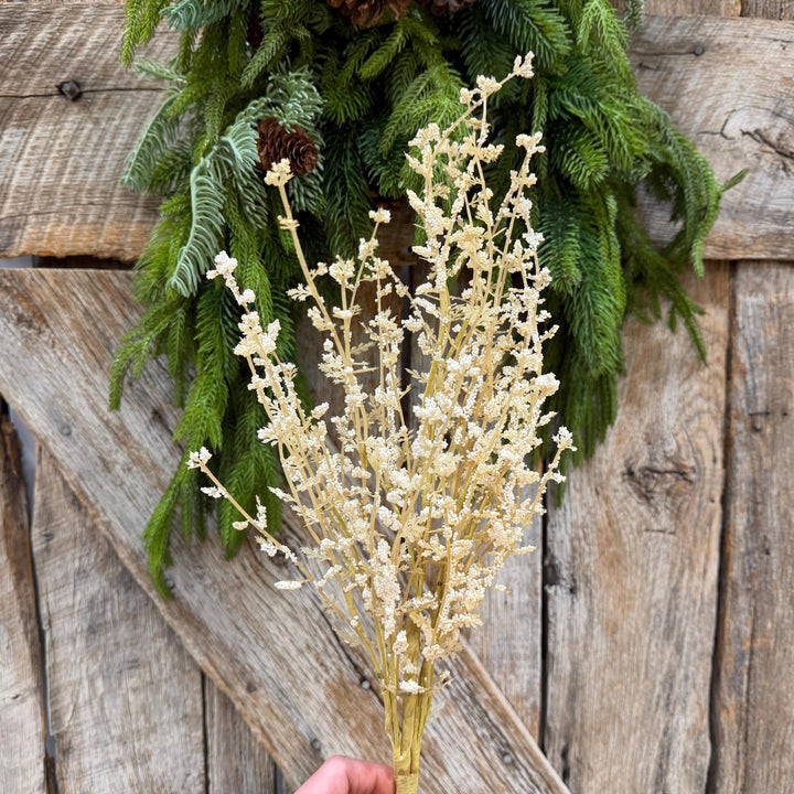 28" Natural Gypso Spray, Cream Baby’s Breath Floral Stem, Artificial Filler Spray