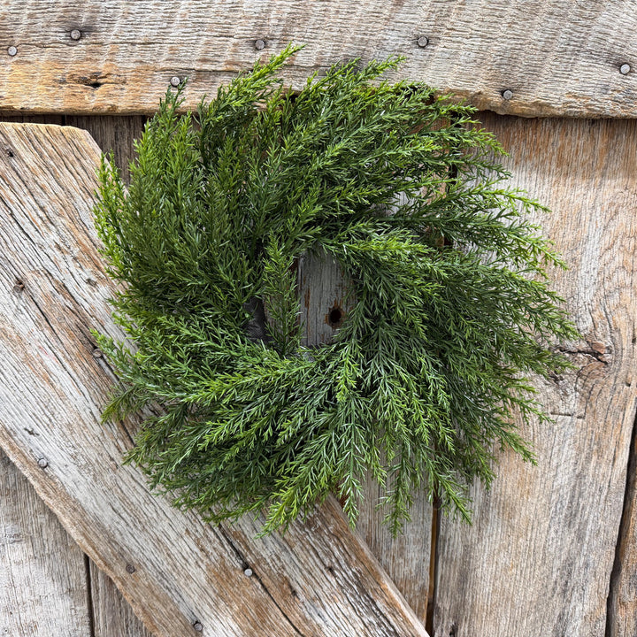 16" Christmas Pine Wreath, Cabinet Wreath, Small Wreath