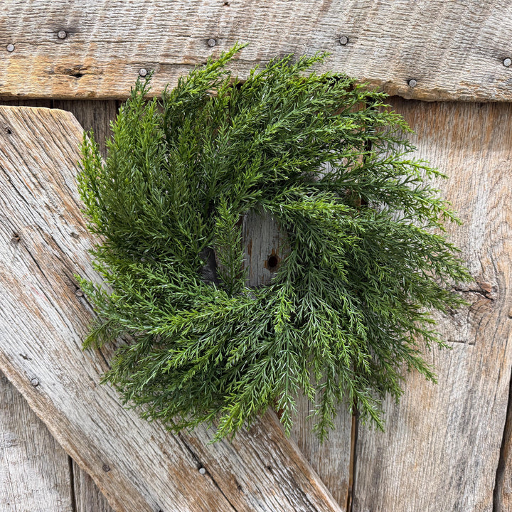 16" Christmas Pine Wreath, Cabinet Wreath, Small Wreath