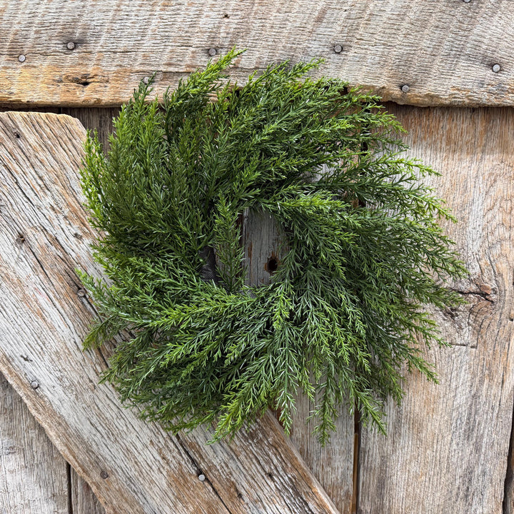16" Christmas Pine Wreath, Cabinet Wreath, Small Wreath