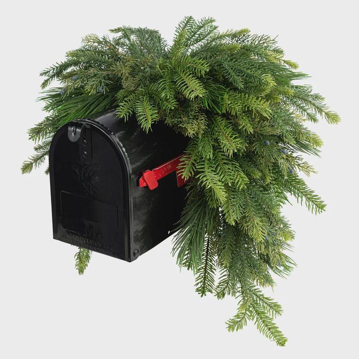 42" Pine Mailbox Swag, Belgium Pine Mailbox Swag, Greenery for Mailbox, Artificial Greenery Swag, 86375SW42