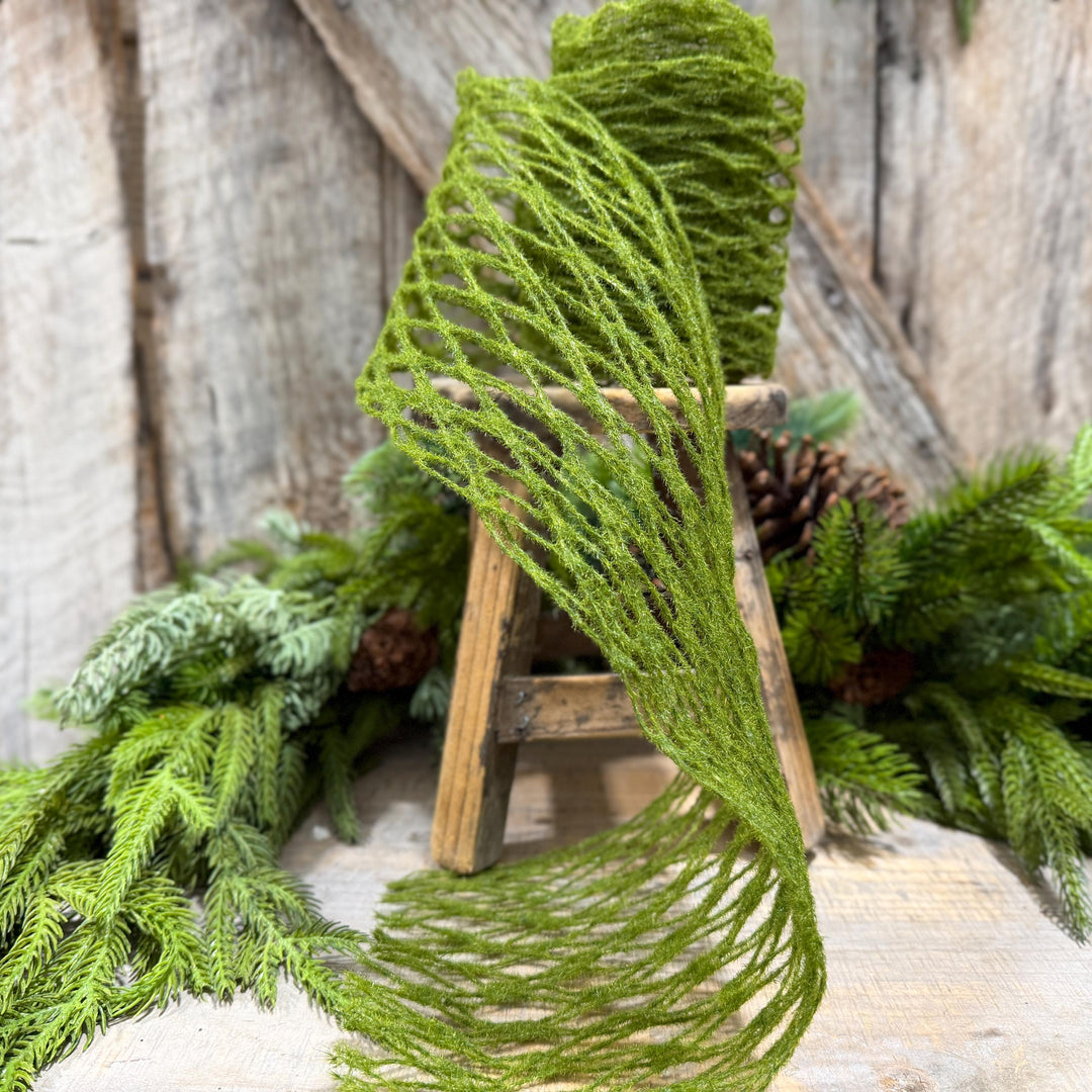 6" Moss Ribbon Garland