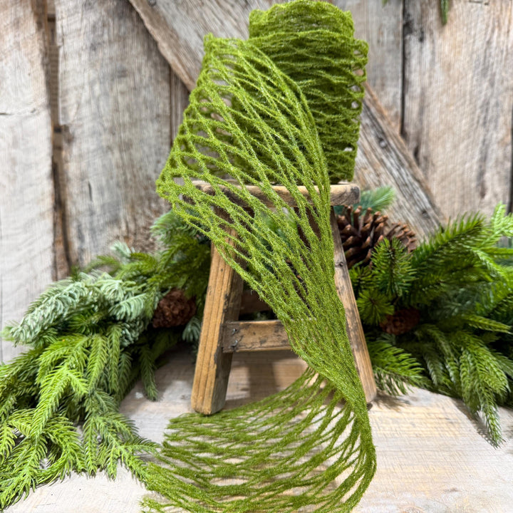 6" Moss Ribbon Garland