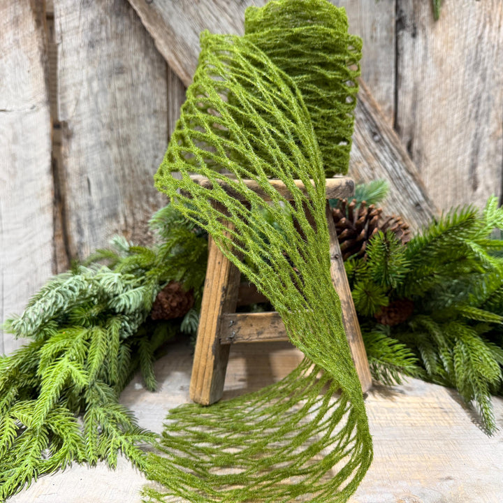 6" Moss Ribbon Garland