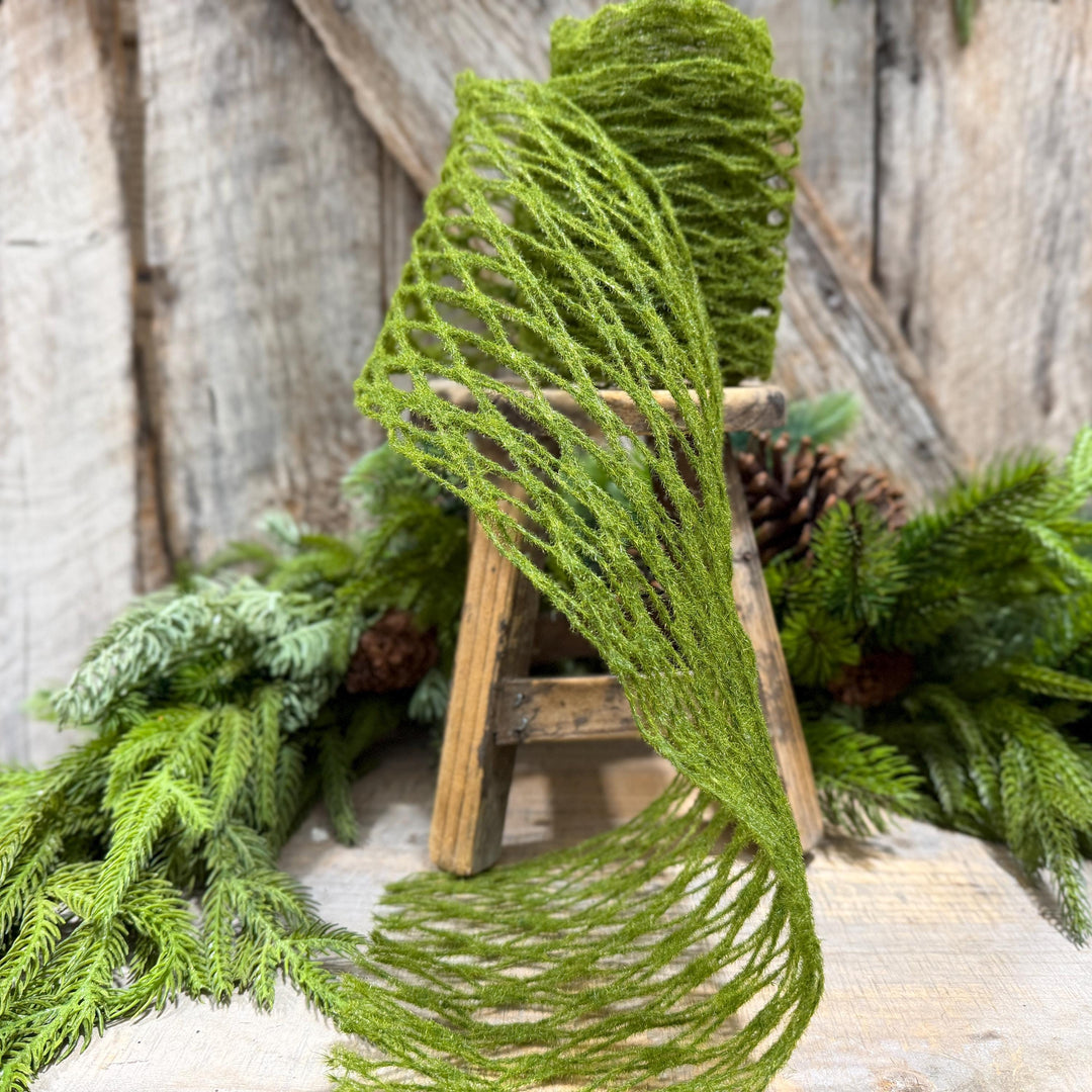 6" Moss Ribbon Garland