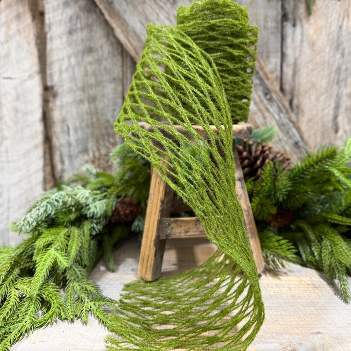 6" Moss Ribbon Garland