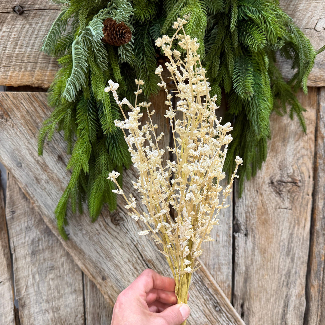 28" Natural Gypso Spray, Cream Baby’s Breath Floral Stem, Artificial Filler Spray