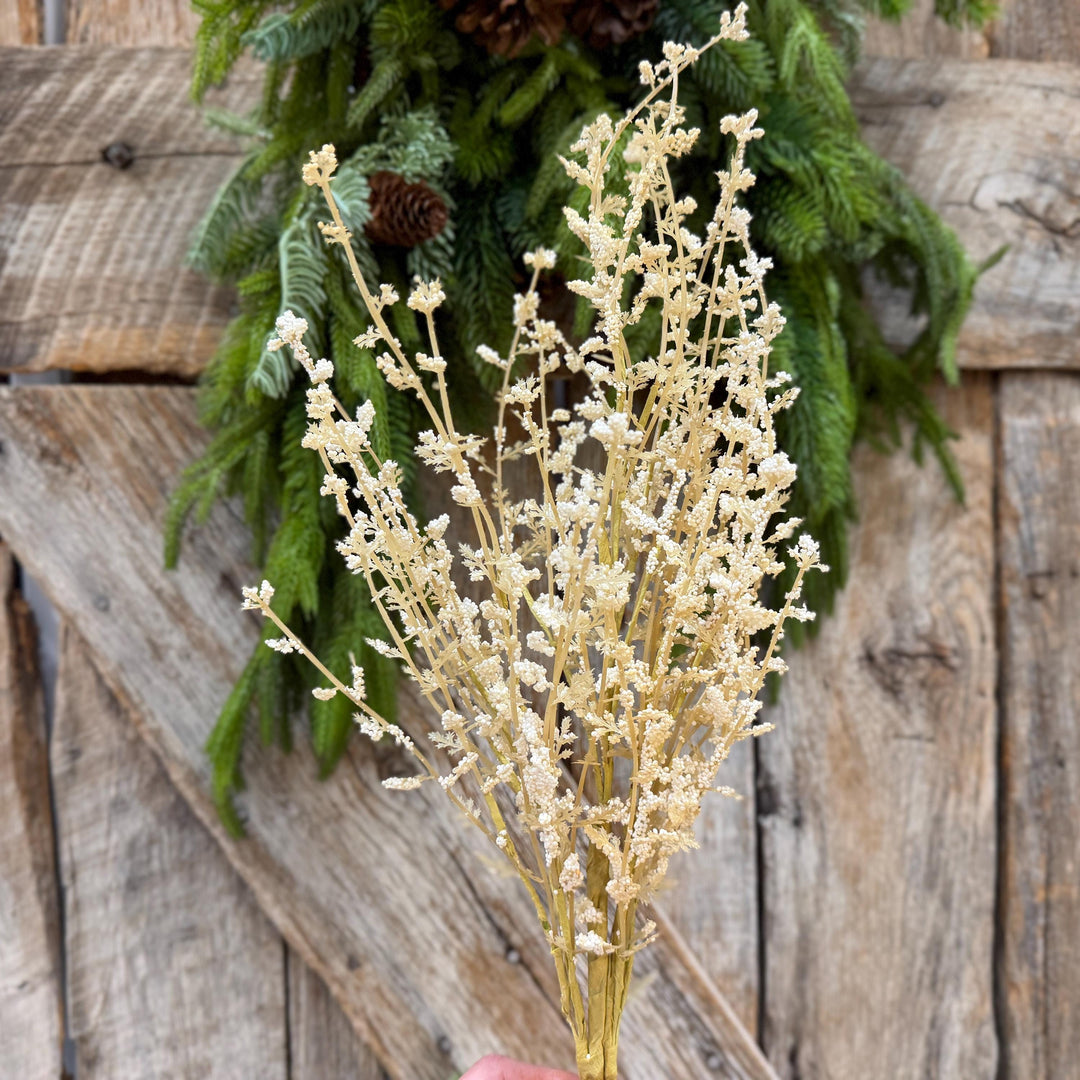 28" Natural Gypso Spray, Cream Baby’s Breath Floral Stem, Artificial Filler Spray