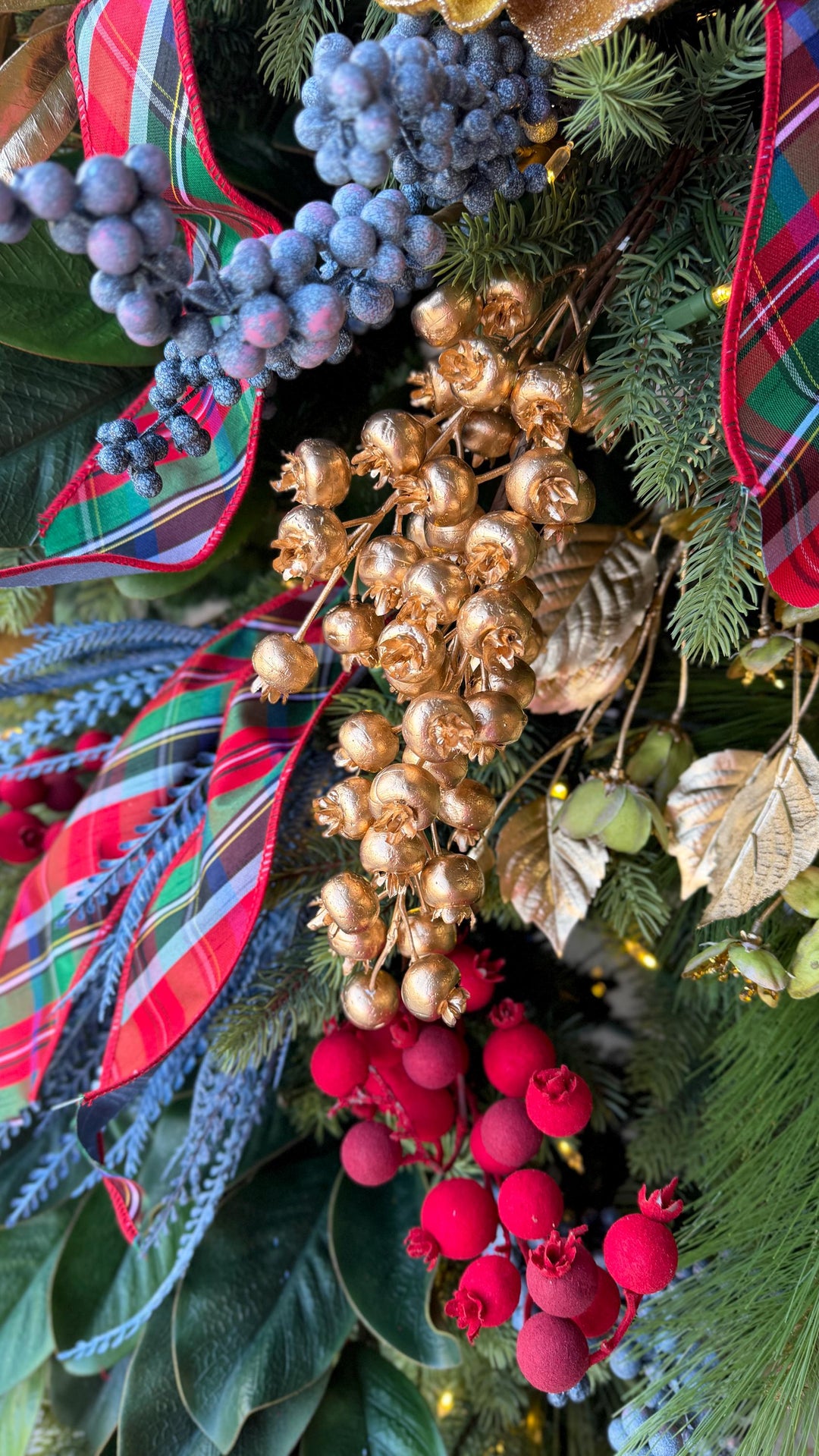 2.5" Traditional Christmas Plaid Ribbon, Wired Ribbon