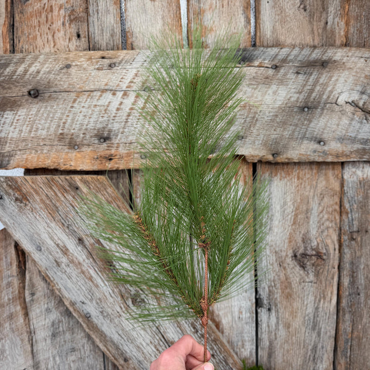 24" Long Pine Needle Spray, Artificial Christmas Greenery