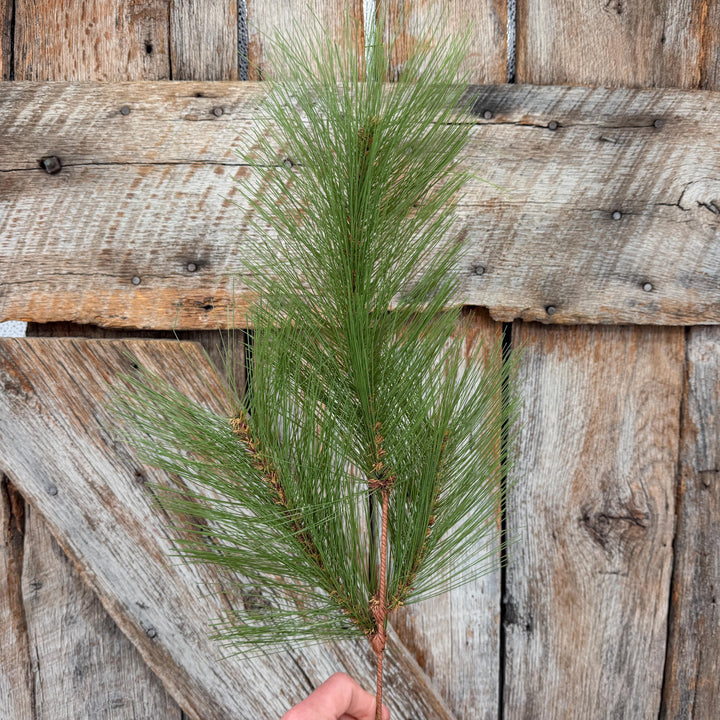 24" Long Pine Needle Spray, Artificial Christmas Greenery