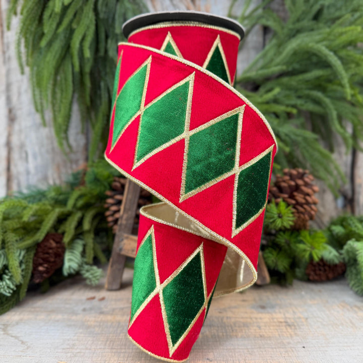 4" Velvet Drum Ribbon, Christmas Drummer Boy Ribbon, Nutcracker Ribbon