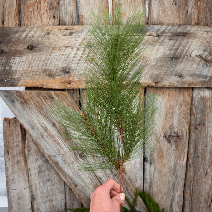 24" Long Pine Needle Spray, Artificial Christmas Greenery