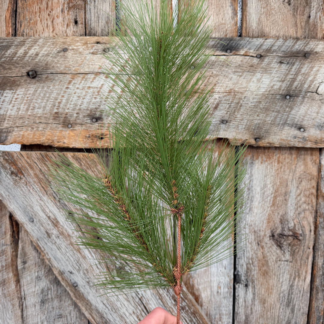 24" Long Pine Needle Spray, Artificial Christmas Greenery