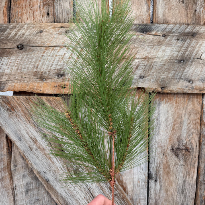 24" Long Pine Needle Spray, Artificial Christmas Greenery