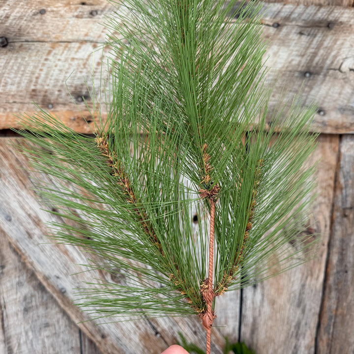 24" Long Pine Needle Spray, Artificial Christmas Greenery