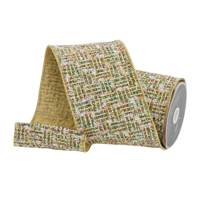 4" Holiday Hues Tweed Ribbon by Farrisilk, Christmas Tree Ribbon