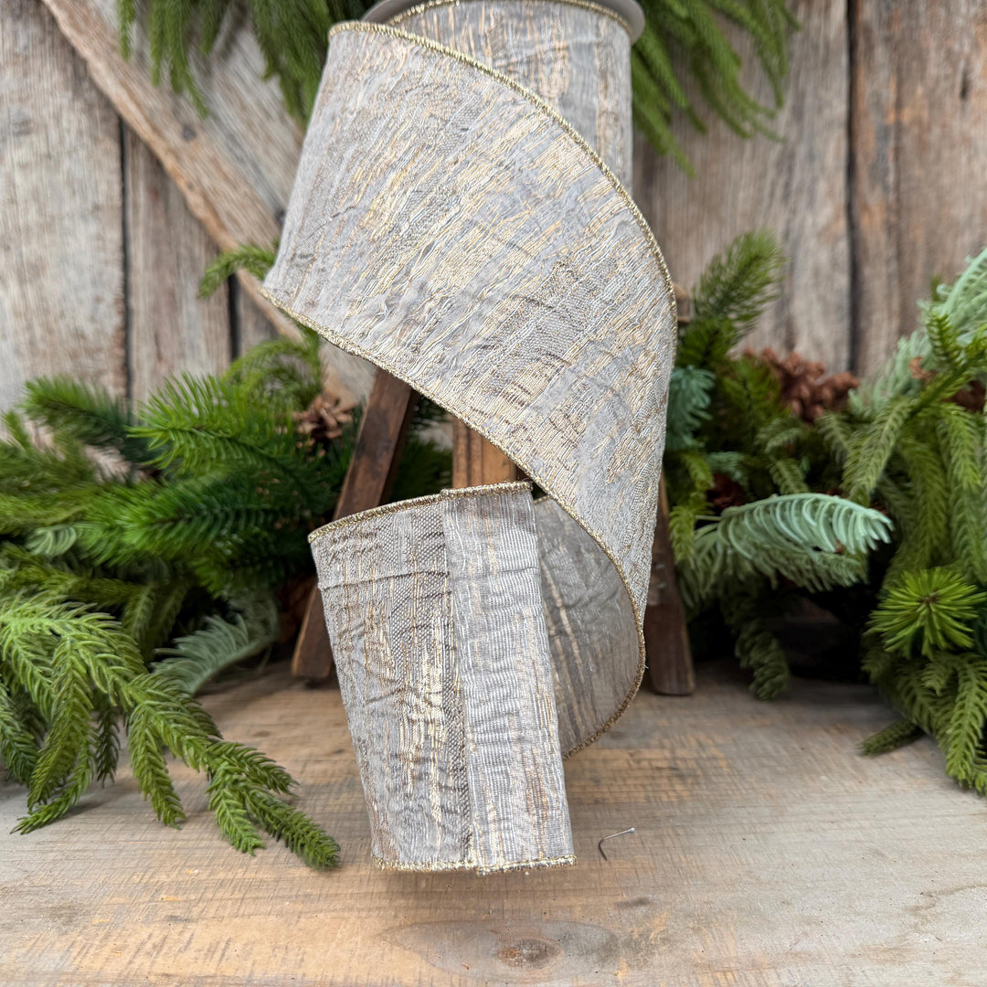 4" Pewter RIbbon, Farrisilk Ribbon