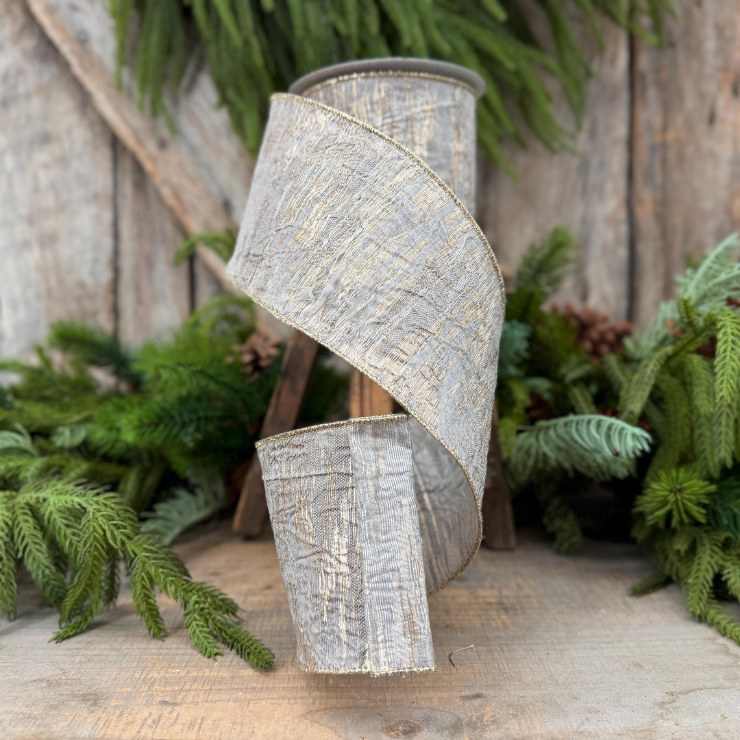 4" Pewter RIbbon, Farrisilk Ribbon