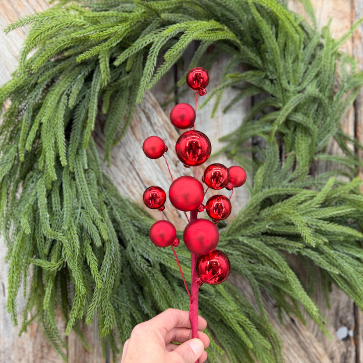 16" Red Ornament Pick