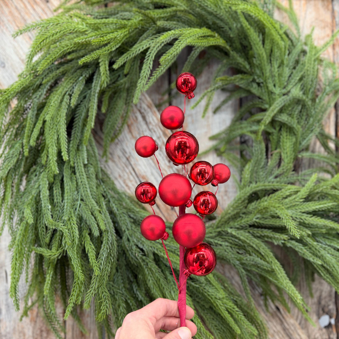 16" Red Ornament Pick