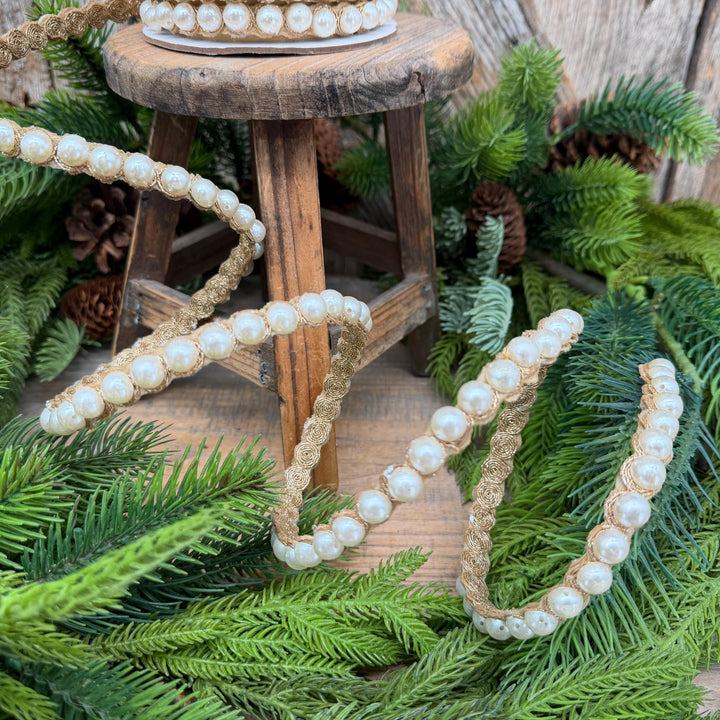 1/2" Pearl Garland Ribbon by Farrisilk