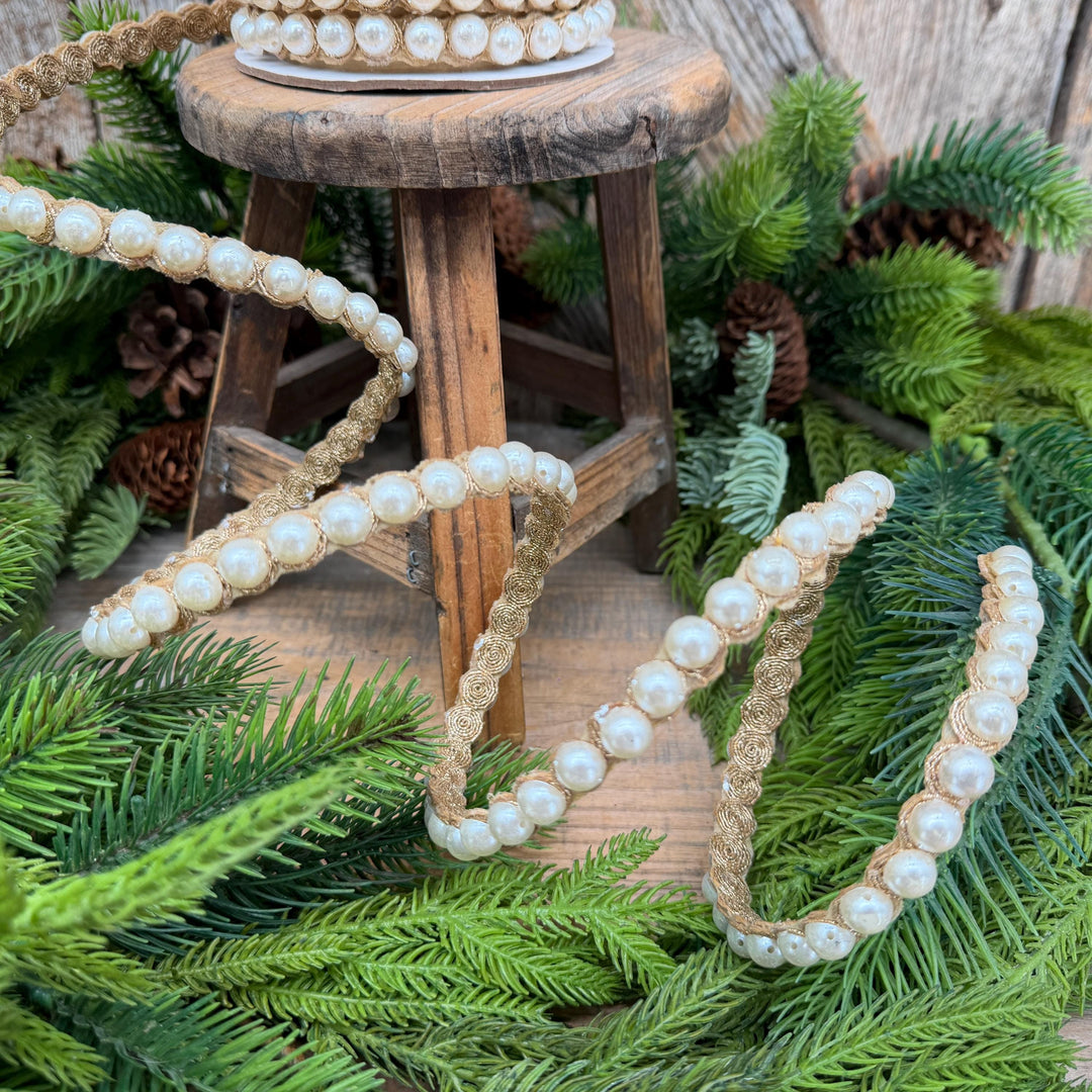 1/2" Pearl Garland Ribbon by Farrisilk