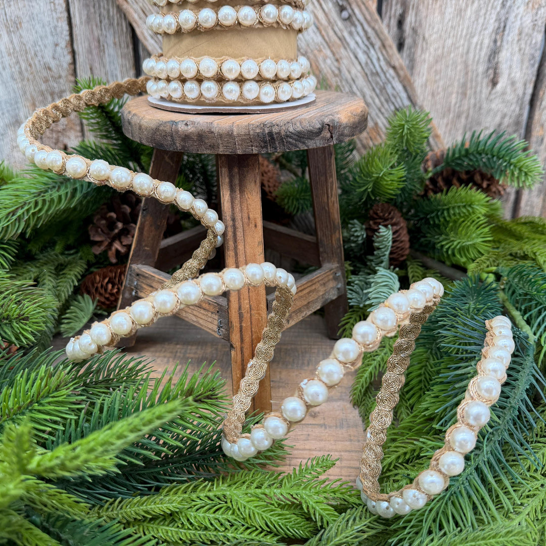 1/2" Pearl Garland Ribbon by Farrisilk