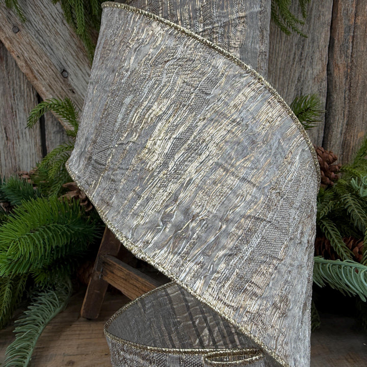 4" Pewter RIbbon, Farrisilk Ribbon