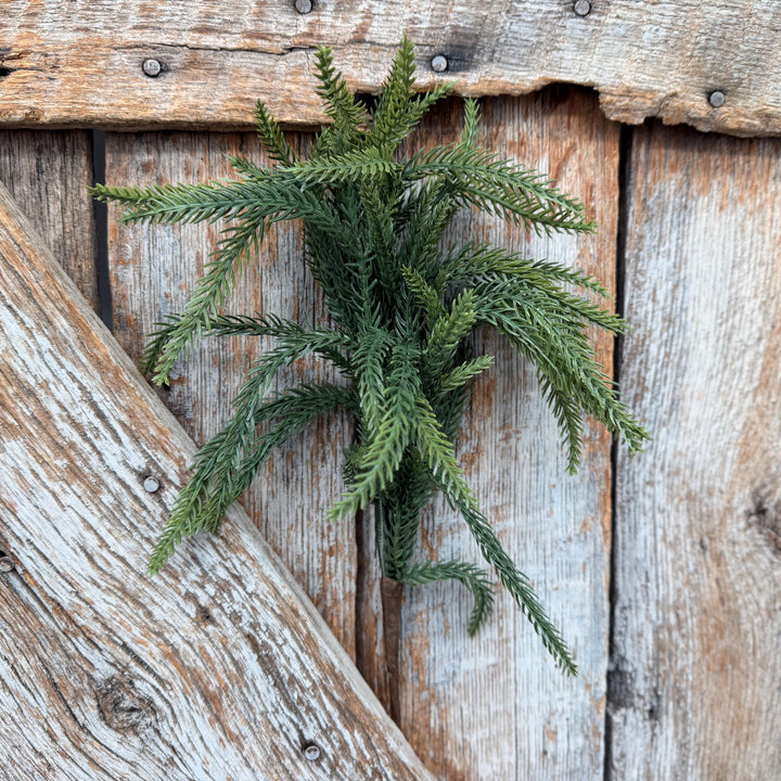 18" Norfolk Pine Spray, Real Touch Norfold Pine, Artificial Pine Spray, Christmas Greenery, Pine Spray, Artificial Greenery