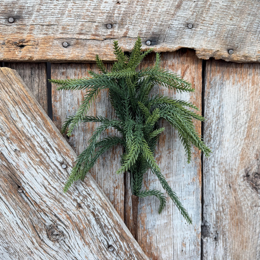 18" Norfolk Pine Spray, Real Touch Norfold Pine, Artificial Pine Spray, Christmas Greenery, Pine Spray, Artificial Greenery
