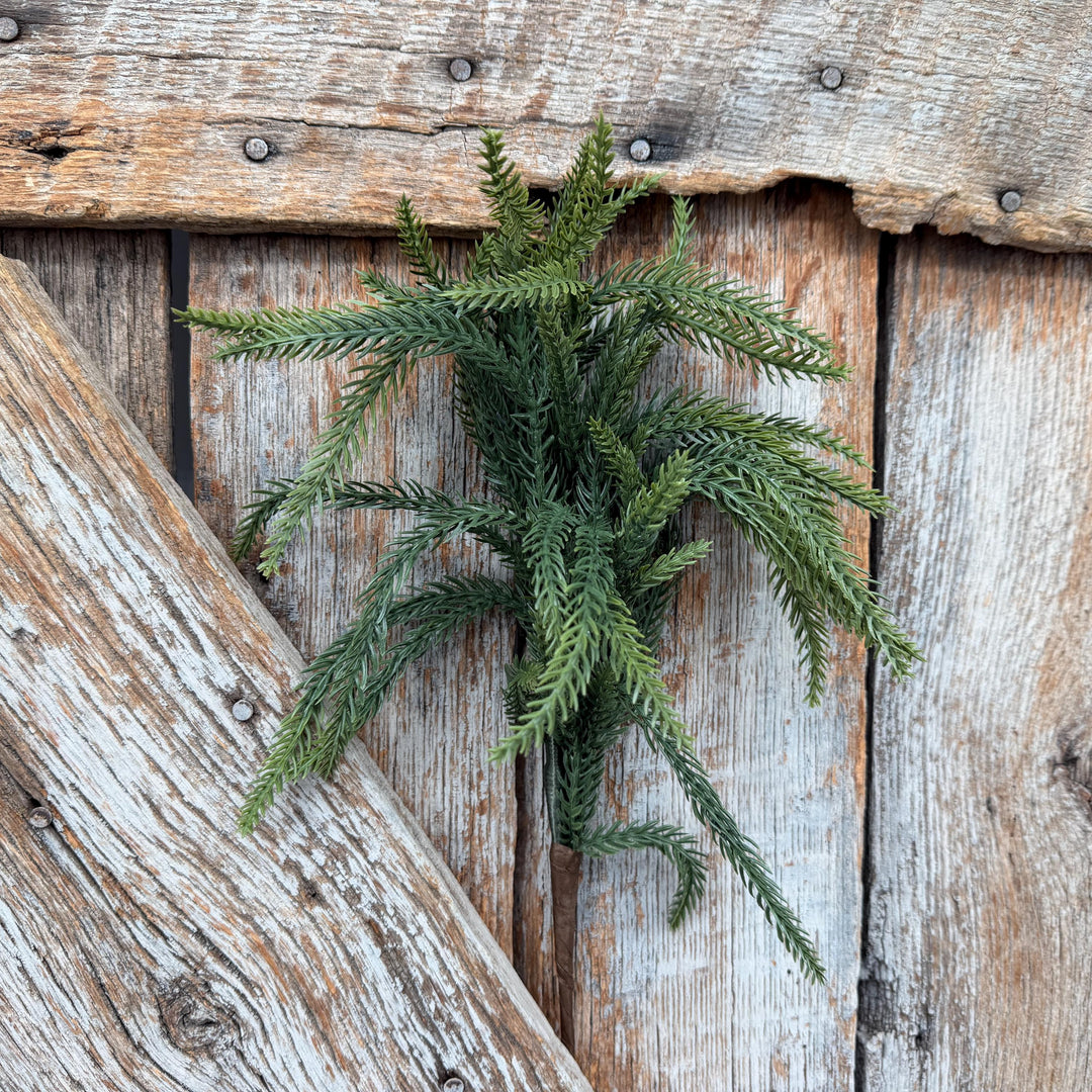 18" Norfolk Pine Spray, Real Touch Norfold Pine, Artificial Pine Spray, Christmas Greenery, Pine Spray, Artificial Greenery