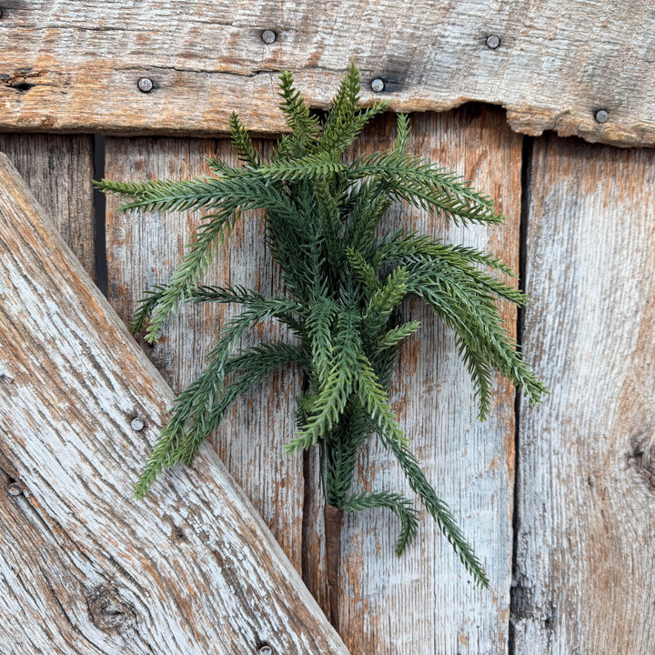 18" Norfolk Pine Spray, Real Touch Norfold Pine, Artificial Pine Spray, Christmas Greenery, Pine Spray, Artificial Greenery