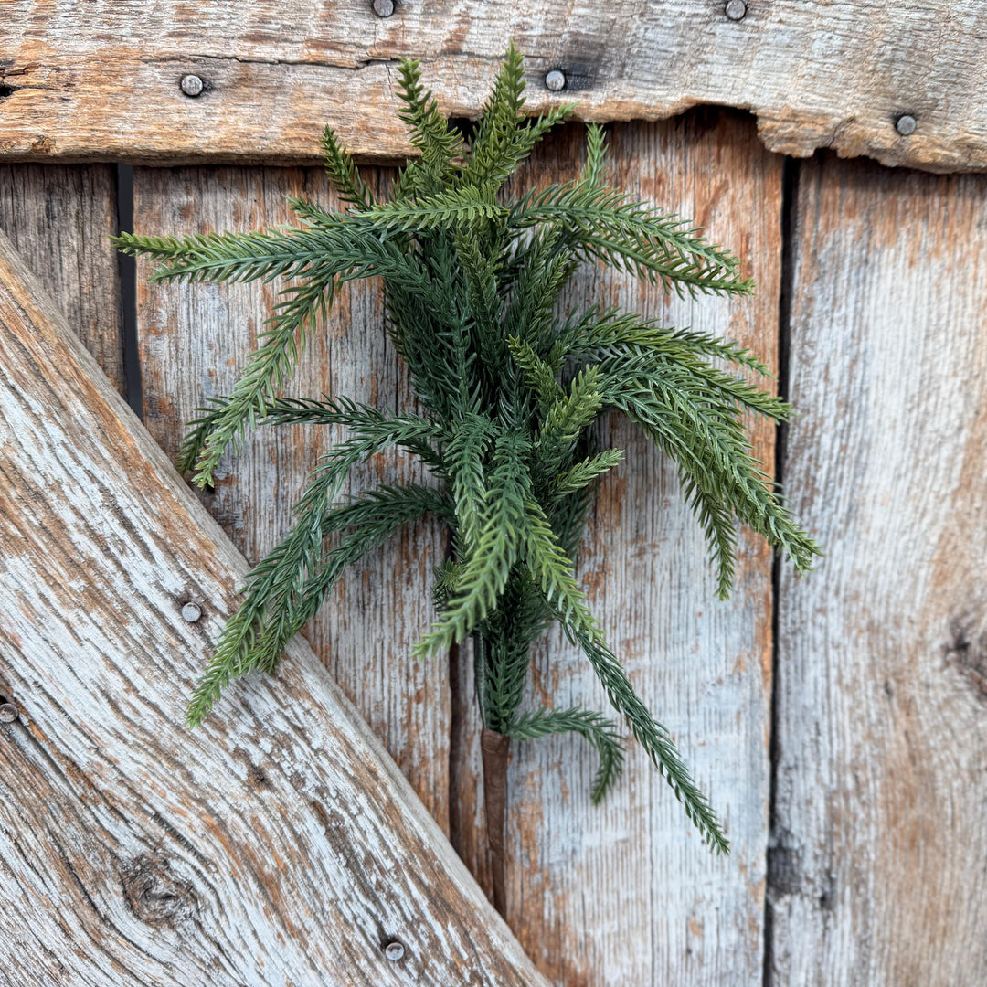 18" Norfolk Pine Spray, Real Touch Norfold Pine, Artificial Pine Spray, Christmas Greenery, Pine Spray, Artificial Greenery